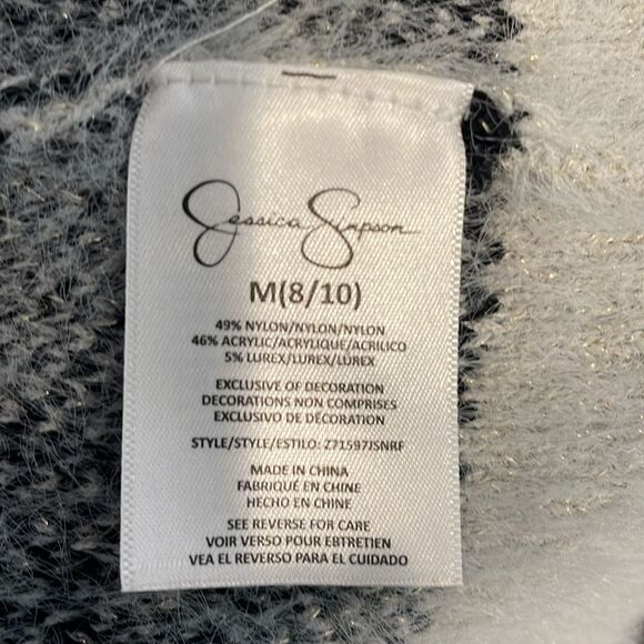 Jessica Simpson Leopard Sweater Cardigan Girls Size M (8/10) - Picture 9 of 10